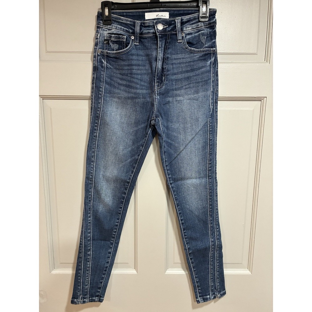 KANCAN Jeans Women's 3/25  Blue High Rise Ankle Skinny Denim Pants Casual